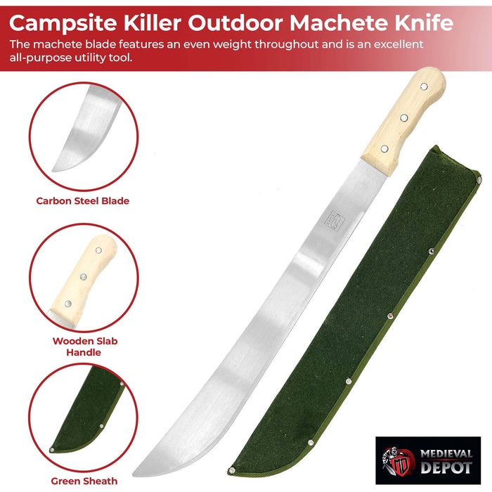 Campsite Killer Extra Long Functional Outdoor Machete Knife