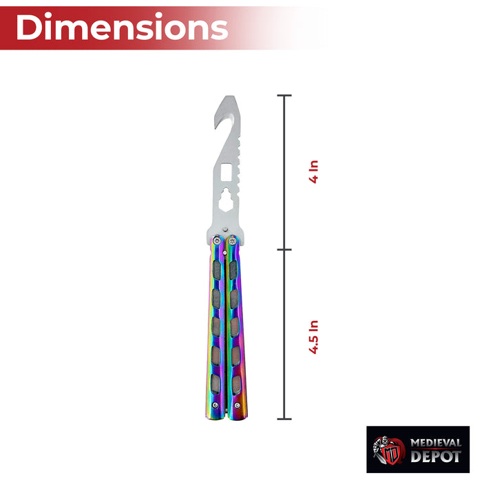 Chameleon Rainbow Butterfly Style Multitool Blade trainer with Case