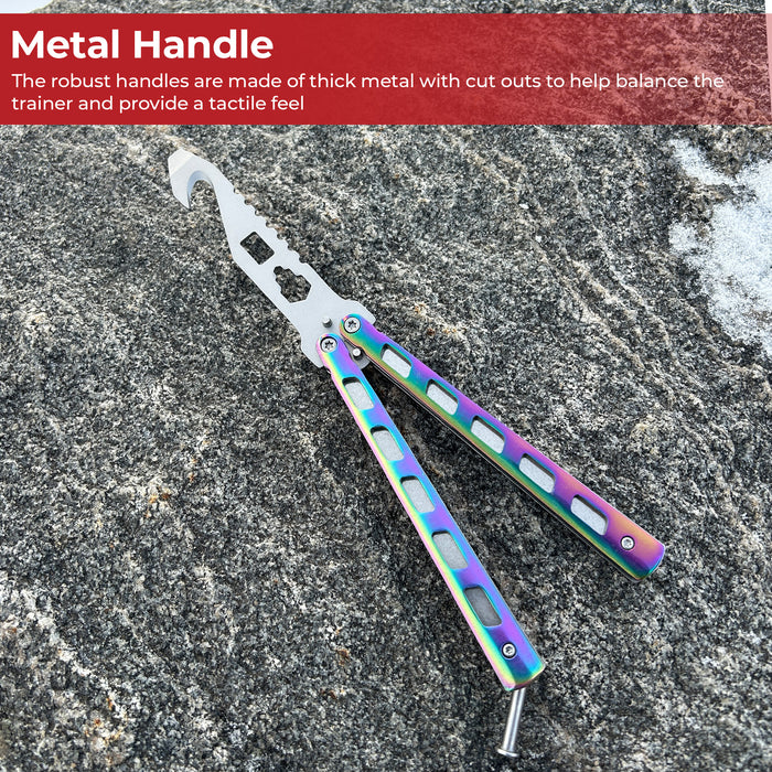 Chameleon Rainbow Butterfly Style Multitool Blade trainer with Case