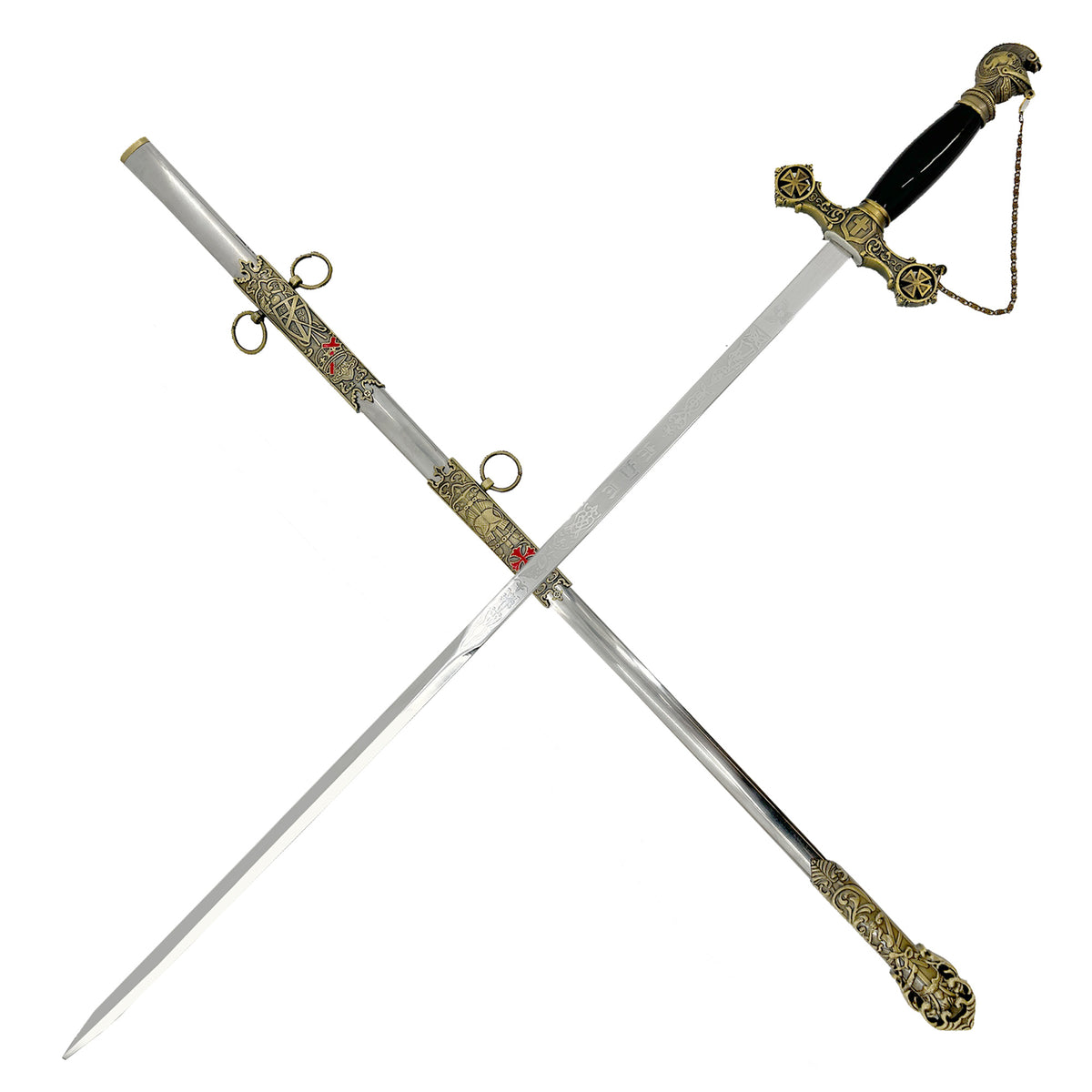 Chronicle of Chivalry Templar Knights Ornate Sword — Medieval Depot