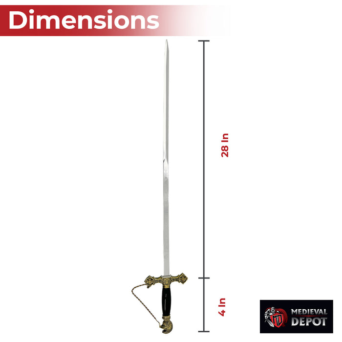 Chronicle of Chivalry Templar Knights Ornate Sword