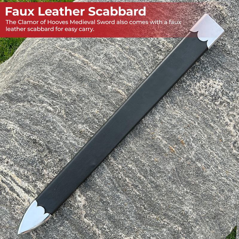 Clamor of Hooves Carbon Steel Medieval Sword