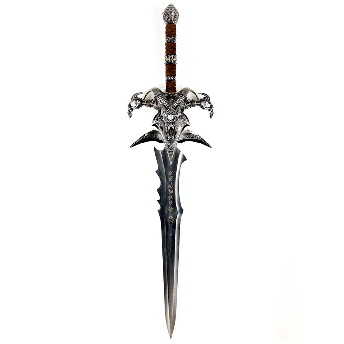 Cosplay Prop: WOW Frostmourne Lich King Arthas Metal Sword Replica With Plaque