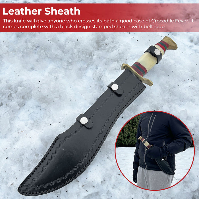 Crocodile Hunter Stag Horn Big Bowie Knife