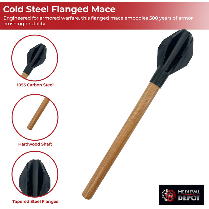 Cold Steel Flanged Mace - 1055 Carbon Steel Plate-Armor Crusher