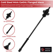 Cold Steel MAA Gothic Flanged Mace - 1055 Carbon Steel Plate-Armor Crusher