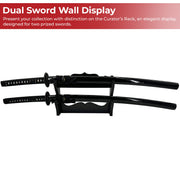 Curator's Rack Elegant Dual Sword Katana Wall Display