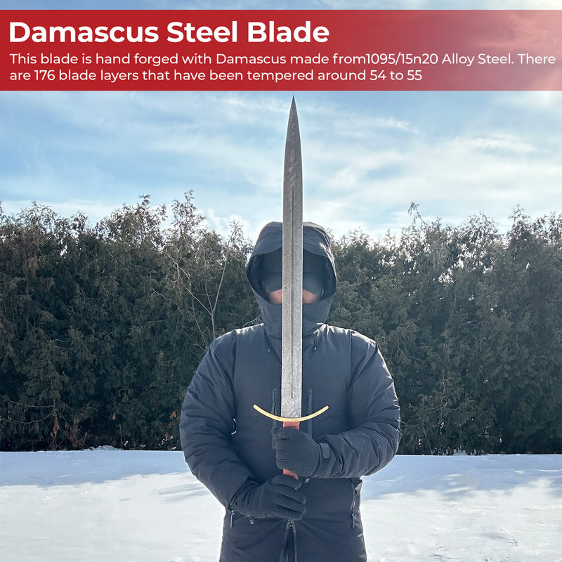 Damascus Blood Frenzy Functional Viking Sword