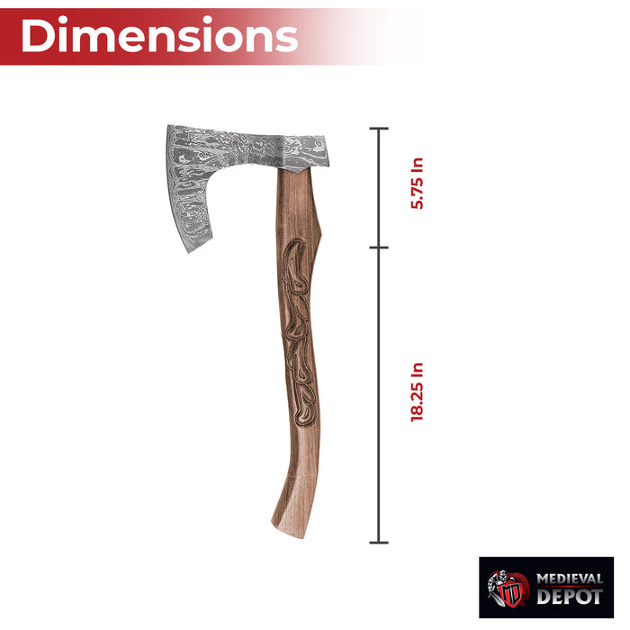 Damascus Handmade Hunt For Life™ Supreme Quality Bearded Axe