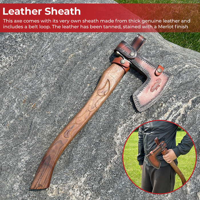 Damascus Handmade Hunt For Life™ Supreme Quality Bearded Axe