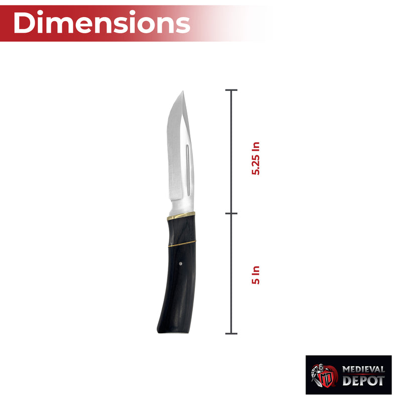 Dark Ash Wilderness Hunting Outdoor Knife