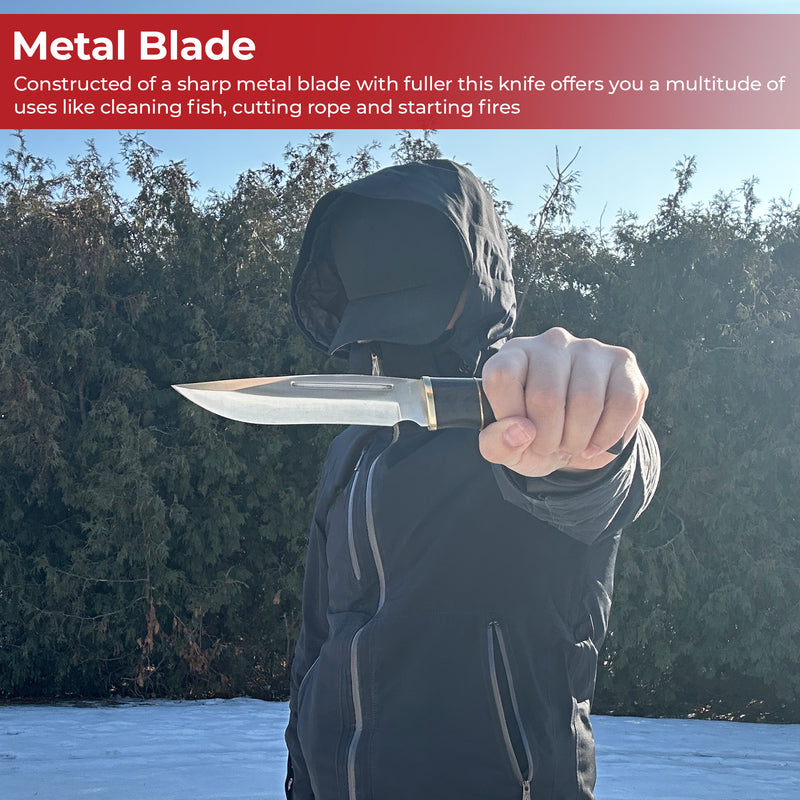Dark Ash Wilderness Hunting Outdoor Knife