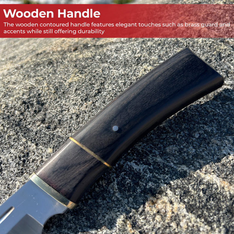 Dark Ash Wilderness Hunting Outdoor Knife