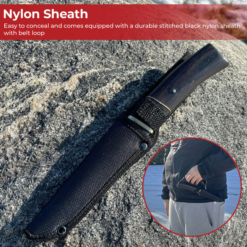 Dark Ash Wilderness Hunting Outdoor Knife
