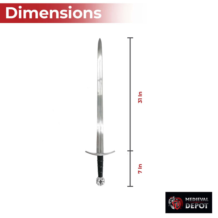 Decorative Medieval Holy Knight Templar Sword with Scabbard