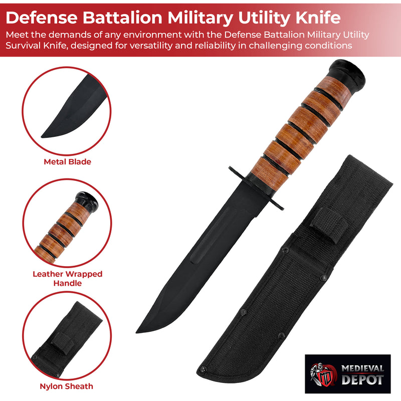 Defense Battalion Military Utility Survival Knife