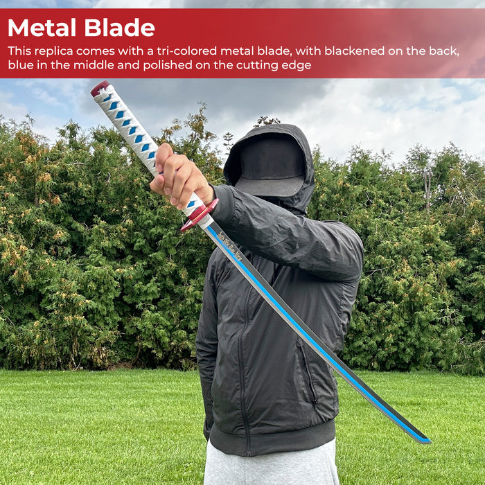 Demon Slayer Giyu Tomioka Blue Nichrin Blade Katana Sword