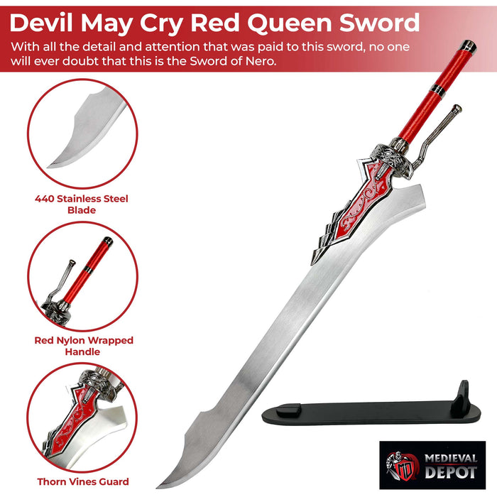 Devil May Cry Red Queen Sword of Nero — Medieval Depot