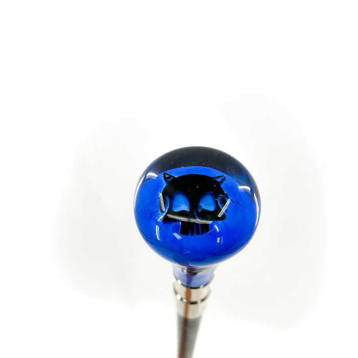 Devil's Skull Crusader Blue Walking Cane