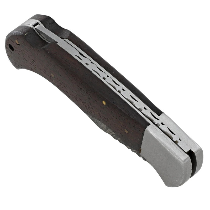 Marshal's Law Damascus Slipjoint Pocket Knife 