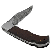 Marshal's Law Damascus Slipjoint Pocket Knife 