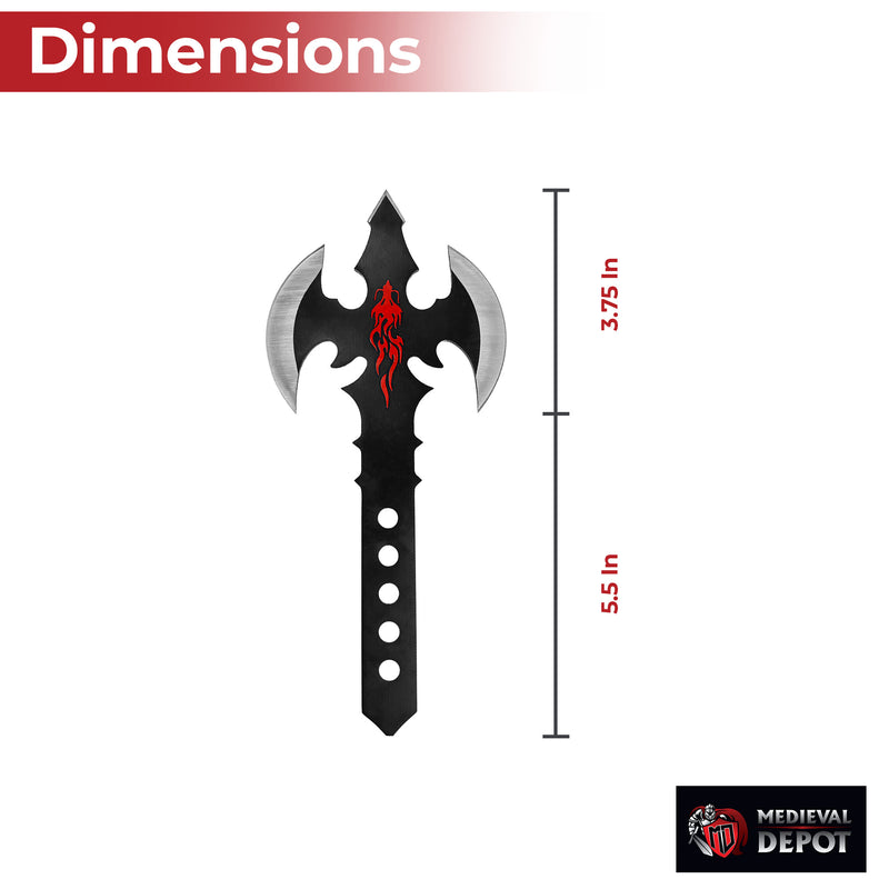 Dragon's Mighty Fury Triple Edged Throwing Axe