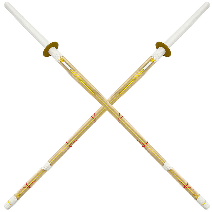 Dual Kendo Shinai Bamboo Practice Katana Set