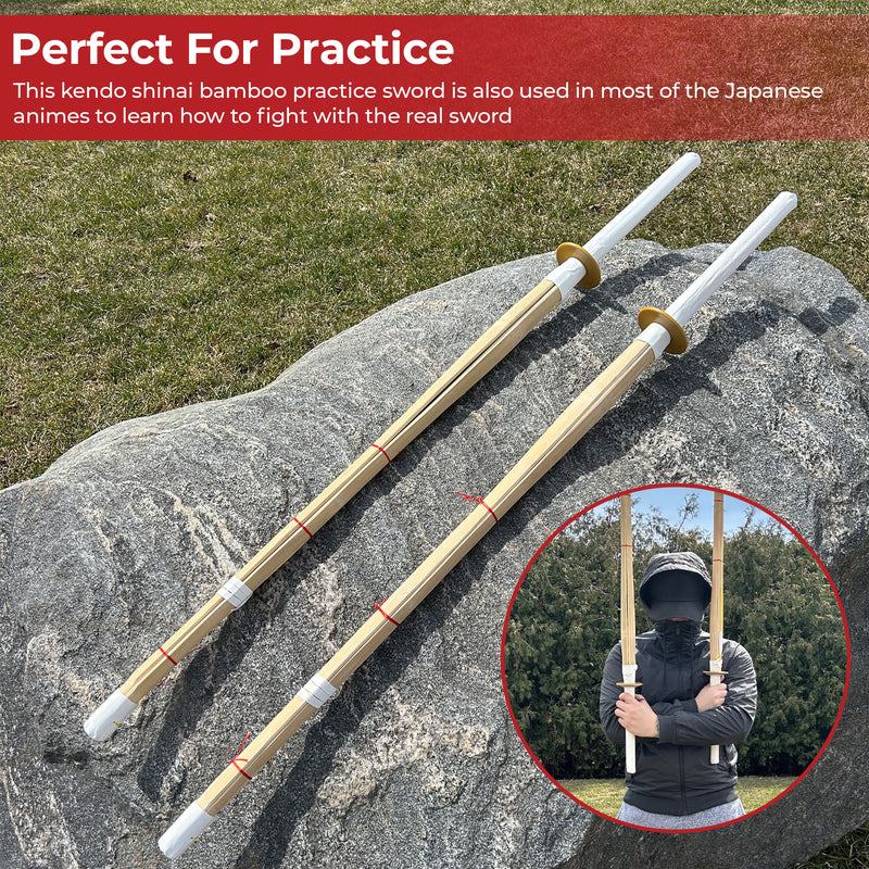 Dual Kendo Shinai Bamboo Practice Katana Set