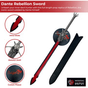 Dante Rebellion Sword with Sheath