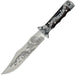Decorative Guard Scroll Handle Engraved Fixed Blade Knife