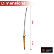 Dragon Samurai Handmade 1060 Katana in Traditional Brown