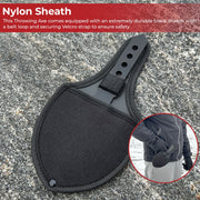 Dragon's Mighty Fury Triple-Edged Throwing Axe Set – 3-Piece with Nylon Sheaths