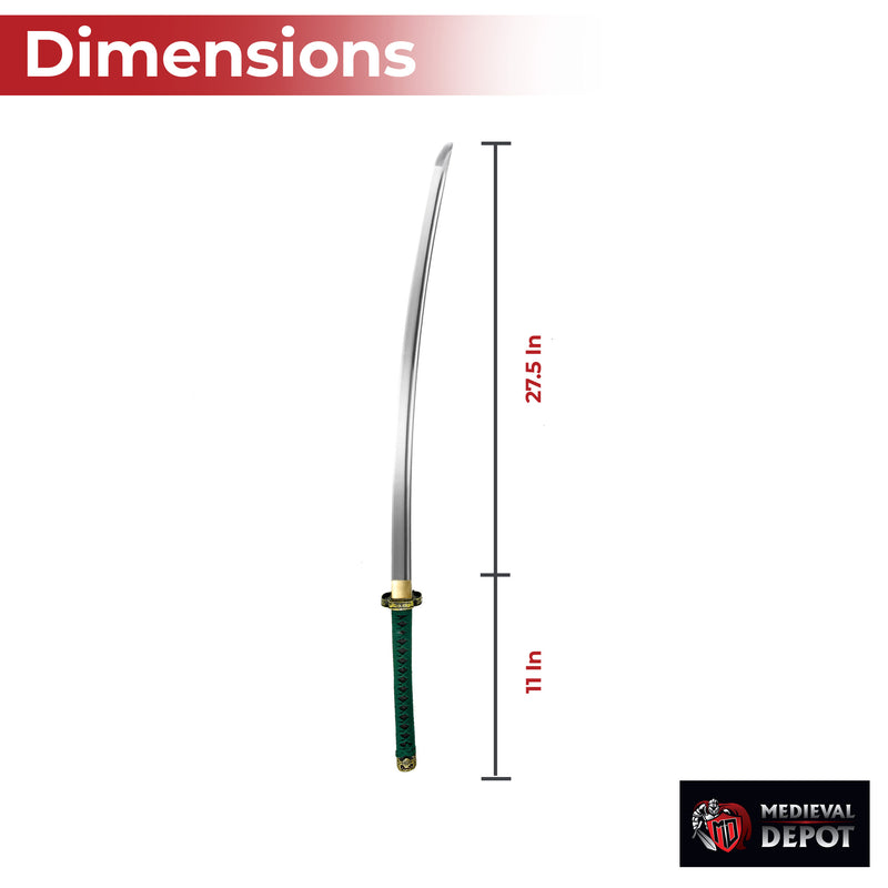 Emerald Elegance Handmade Katana