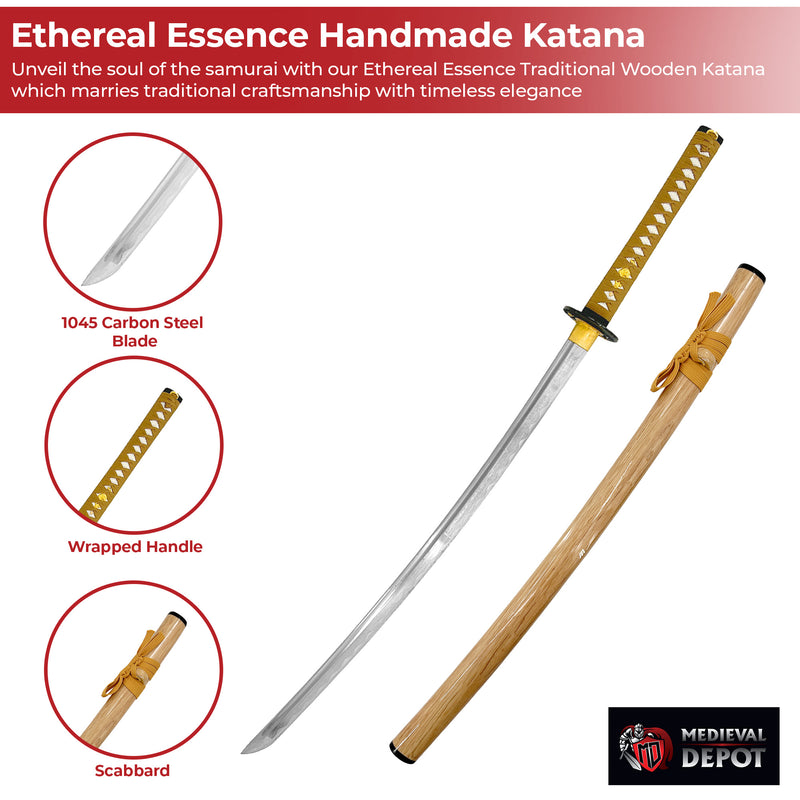 Ethereal Essence Traditional Wooden Handmade Katana