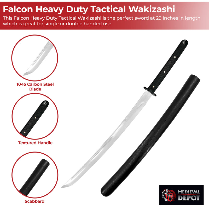 Falcon heavy duty tactical wakizashi