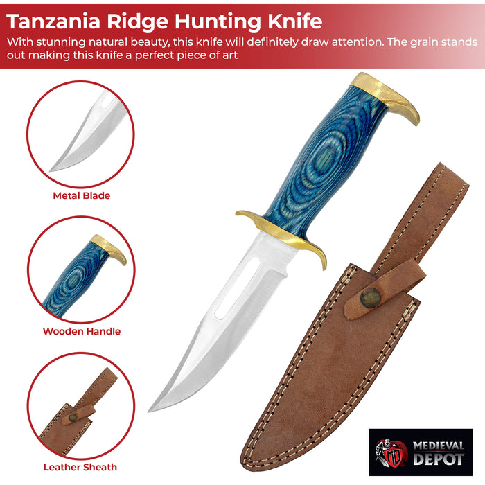 Fixed Blade Tanzania Ridge Hunting Knife
