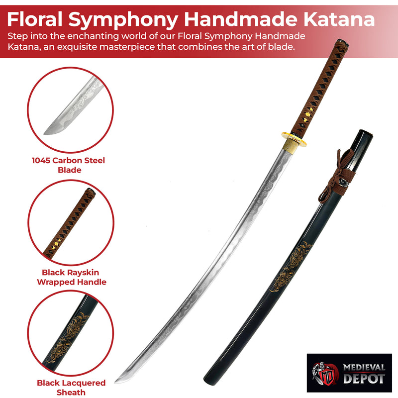 Floral Symphony Handmade Katana