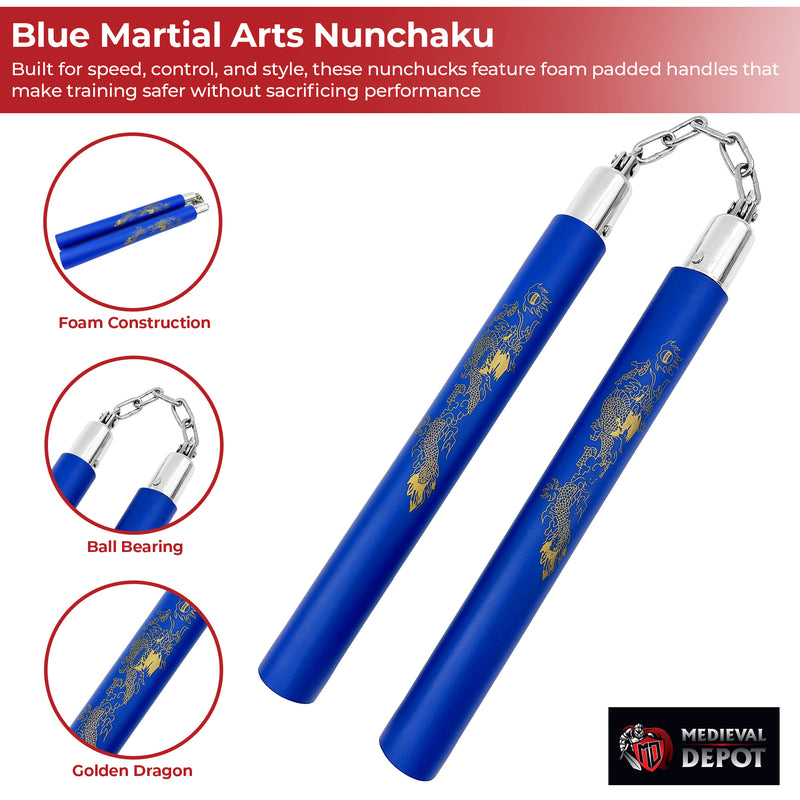Foam Padded Dragon Nunchaku Karate