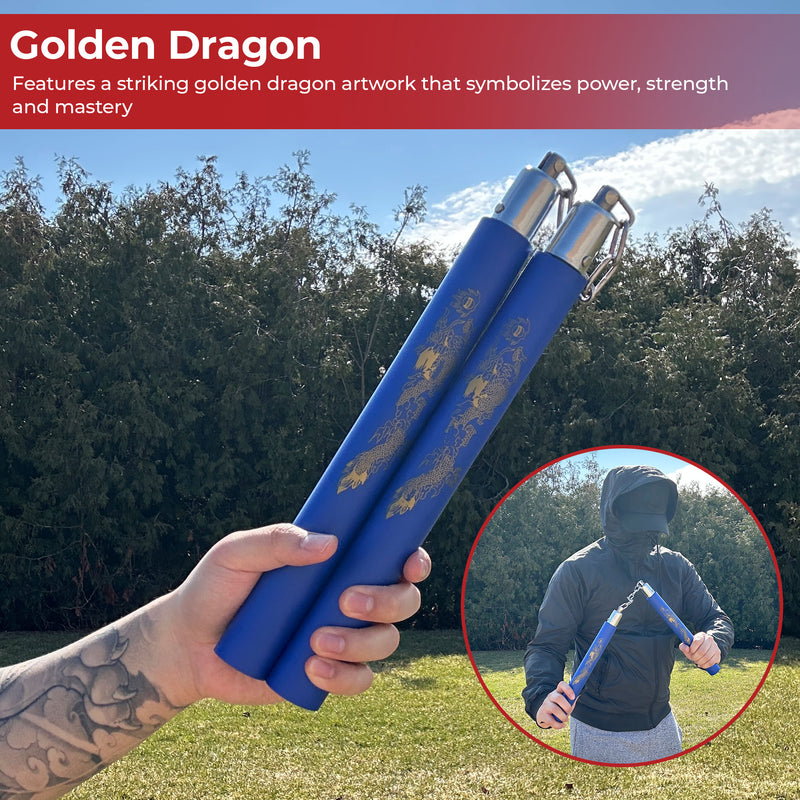 Foam Padded Dragon Nunchaku Karate
