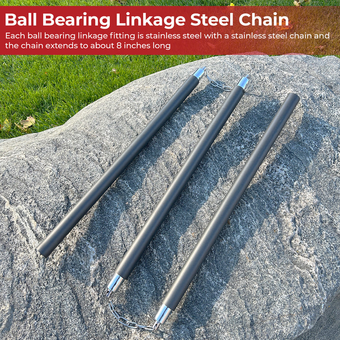 Foam Padded Three Sectional Staff Sansetsukon Black