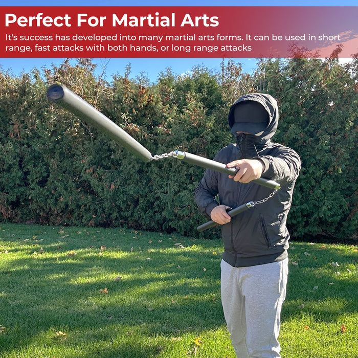 Foam Padded Three Sectional Staff Sansetsukon Black