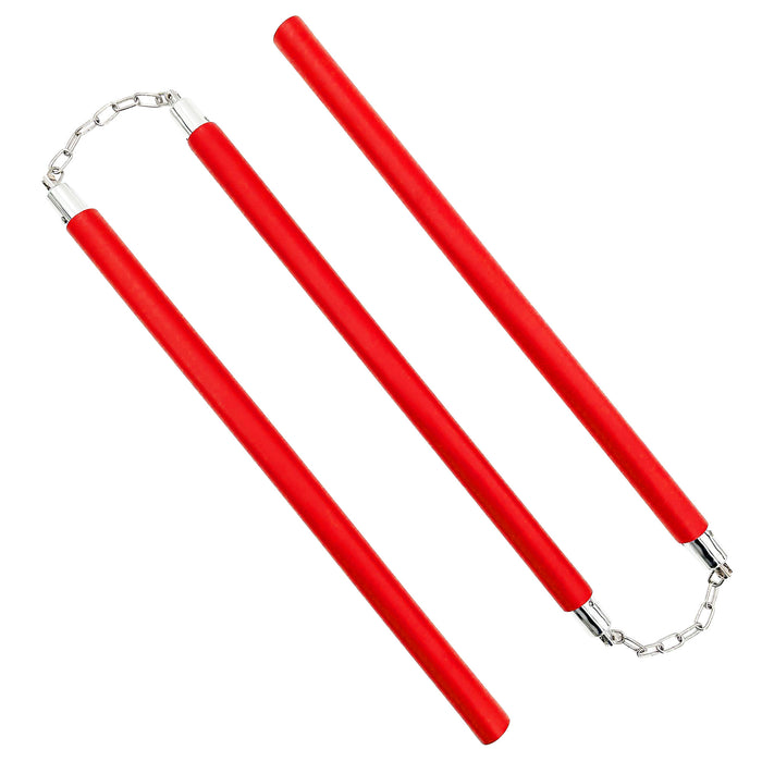 Foam Padded Three Sectional Staff Sansetsukon Red