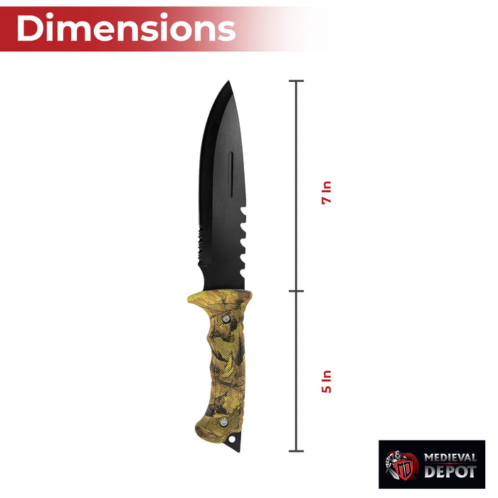 Foot Hills Woodland Camo Outdoor Knife