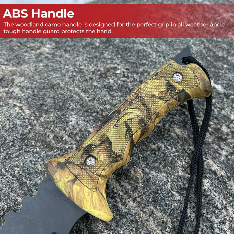 Foot Hills Woodland Camo Outdoor Knife