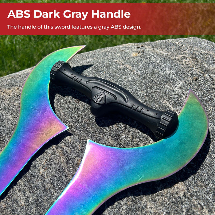 Forked Titanium Color Metal Sword