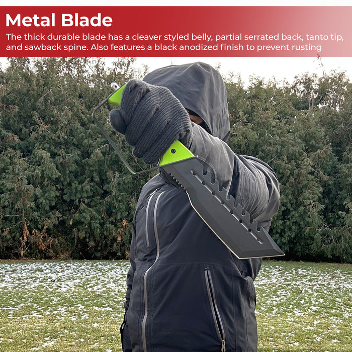 Full Tang Raving Lunatic Glass Breaker and Handguard Knife