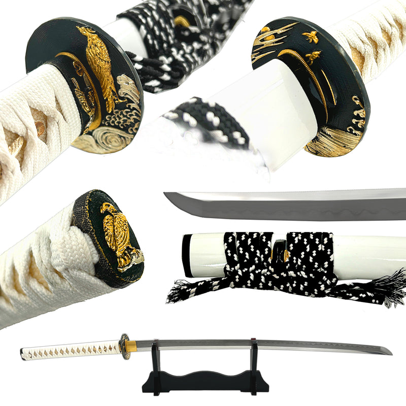 Flight of the Sea Hawk 1060 Damascus Steel Handmade Katana
