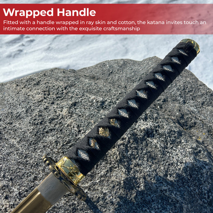 Golden Koi Elegance Handmade Katana