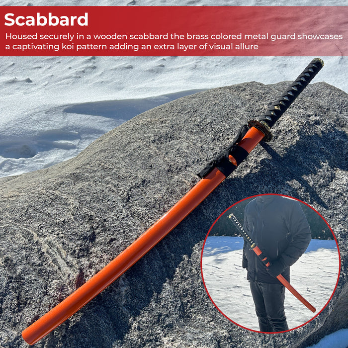 Golden Koi Elegance Handmade Katana