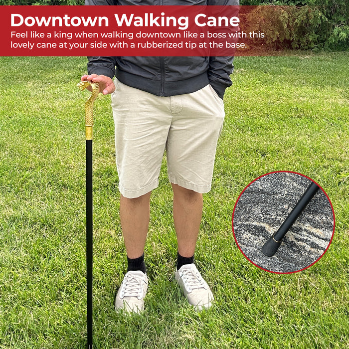 Golden Pharaoh King Cobra Walking Cane